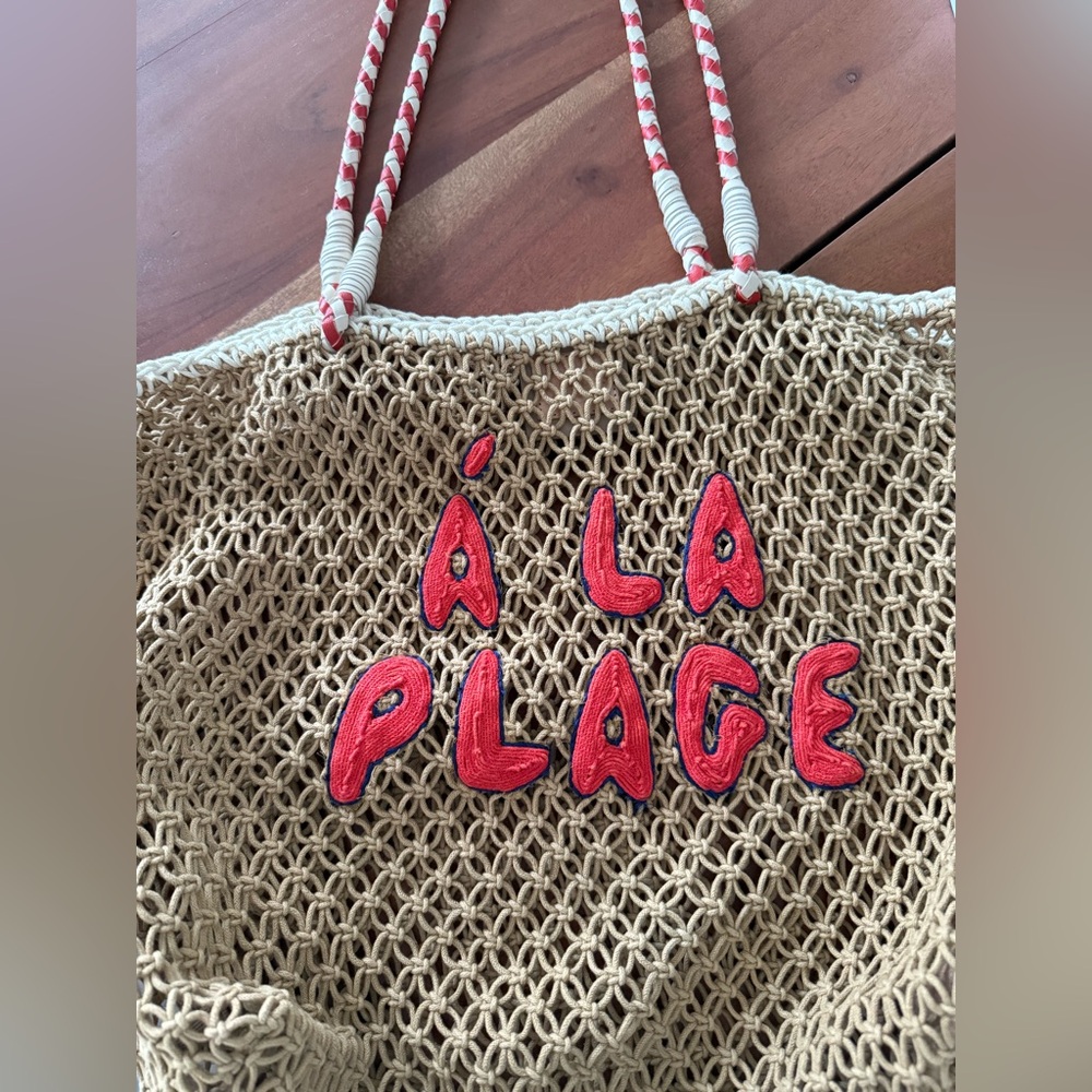 Clare V. L'Ete Tan Crochet Tote
